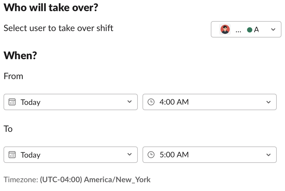 Step 3: Create shift overrides for sick days and vacations